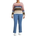 thumbnail image 3 of JMS Just My Size by Hanes Women's Plus Size 4 Pocket Bootcut Jeans, Single and 2-Pack, 3 of 10