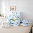 thumbnail image 6 of Manfei Kawaii Axolotl Pattern 7-Piece Twin Bedding,Ocean Themed Amphibian Bedding Comforter Set,Polkadot Reversible, 6 of 7