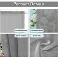 thumbnail image 5 of 1/2Pcs Waterproof Sheer Short Curtains for Living Room Solid Colour Voile Panels Kitchen Cafe Tulle Window Treatments Rod Pocket, 5 of 10