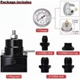 thumbnail image 2 of Adjustable Fuel Pressure Regulator Kit 3-70PSI with AN8 Feed Port and AN6 Return Port (black), 2 of 11