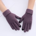thumbnail image 2 of Women's Headbands Women Autumn And Winter Warm Thick Knitted Texture Five Finger Touching Screen Gloves, Women's Accessories Heardband, 2 of 3