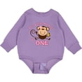 thumbnail image 2 of Inktastic Little Monkey Girl 1st Birthday Baby Fleece Bodysuit, 2 of 4