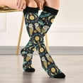 thumbnail image 5 of FORMRS Womens Knee High Socks Casual Long Thick Travel Daily Wear, 2 Pairs, Brown Mystical Owls, 5 of 6