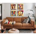 thumbnail image 3 of Colorful Music Graffiti Abstract Canvas Wall Art Modern Home Decor for Bedroom Living Room Contemporary Music Painting Poster Prints Stretched and Framed Ready to Hang 12" x 12" x 4", 3 of 6