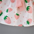 thumbnail image 6 of Hihipz Baby Girl Dresses Summer Strawberry Print Sleeveless Sling Bow Dress Wiht Hat Kids Girls Princess Birthday Party Dresses,2 -3 Years, 6 of 9
