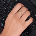 thumbnail image 7 of Earth Gems Jewelry Peridot Ring Sterling Silver Three stone Ring for Women, 7 of 7