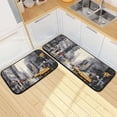 thumbnail image 7 of GZHJMY Kitchen Rug Set of 2, Streets of Paris Cushioned Anti-Fatigue Kitchen Mat Non Slip Washable Floor Mat Comfort Standing Mats for Office, Home, Laundry Room Carpet Runner, 7 of 7