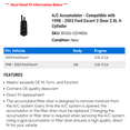thumbnail image 2 of A/C Accumulator - Compatible with 1998 - 2003 Ford Escort 2-Door 2.0L 4-Cylinder 1999 2000 2001 2002, 2 of 2