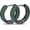 Emerald, variant on SUETOR Black Plated Iced Out Huggie Earrings for Men Women, 17mm Pave Hoop with Secure Clasp, Hypoallergenic Cartilage Cuff