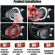 thumbnail image 5 of Car Engine Start Button Cover, Universal One-touch Car Engine Start Button Cover, Car Interior Accessories, Suitable for Car,SUV (Carbon Fiber), 5 of 5
