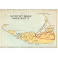 thumbnail image 2 of Art.com Map of Nantucket Island, Massachusetts Stretched Canvas Print Wall Art, 18" x 12", 2 of 4