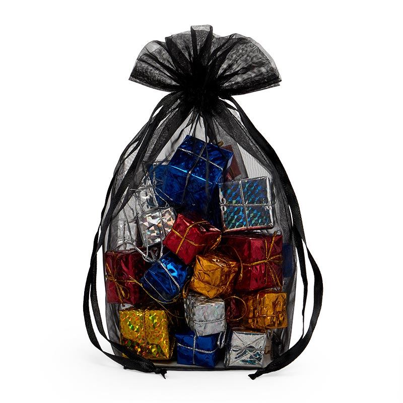 Black Organza Favor Bags Quantity 10 Width 2 1/2" by Paper Mart