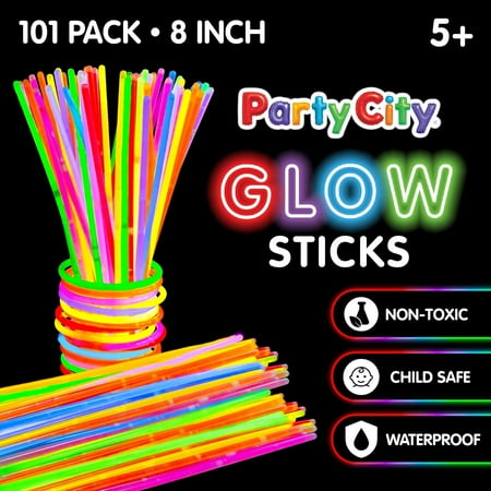 Glow Sticks 6 inch Multi Color Bendable Light Sticks for Kids and Adults, Party Supplies Outdoor Events, 101 Pieces