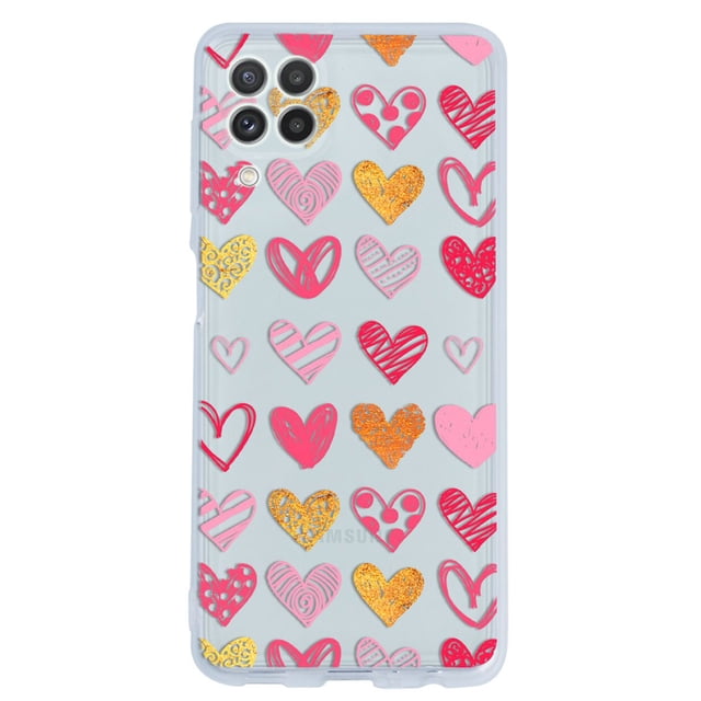 Funda para Galaxy A22 InstaCase Corazones Handmade Uso Rudo Antigolpes