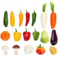 thumbnail image 4 of HLONK 17pcs Artificial Vegetables Fake Vegetables Model Kids Cognitive Toys Photo Props, 4 of 6