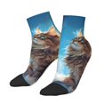 thumbnail image 3 of Salouo Blue Sky Winged Cat Pattern Unisex Middle Tube Socks,Middle-Finger Knee High Socks Over The Calf Tube Stocking Crew Stockings for Women and Men Tube Socks, 3 of 8