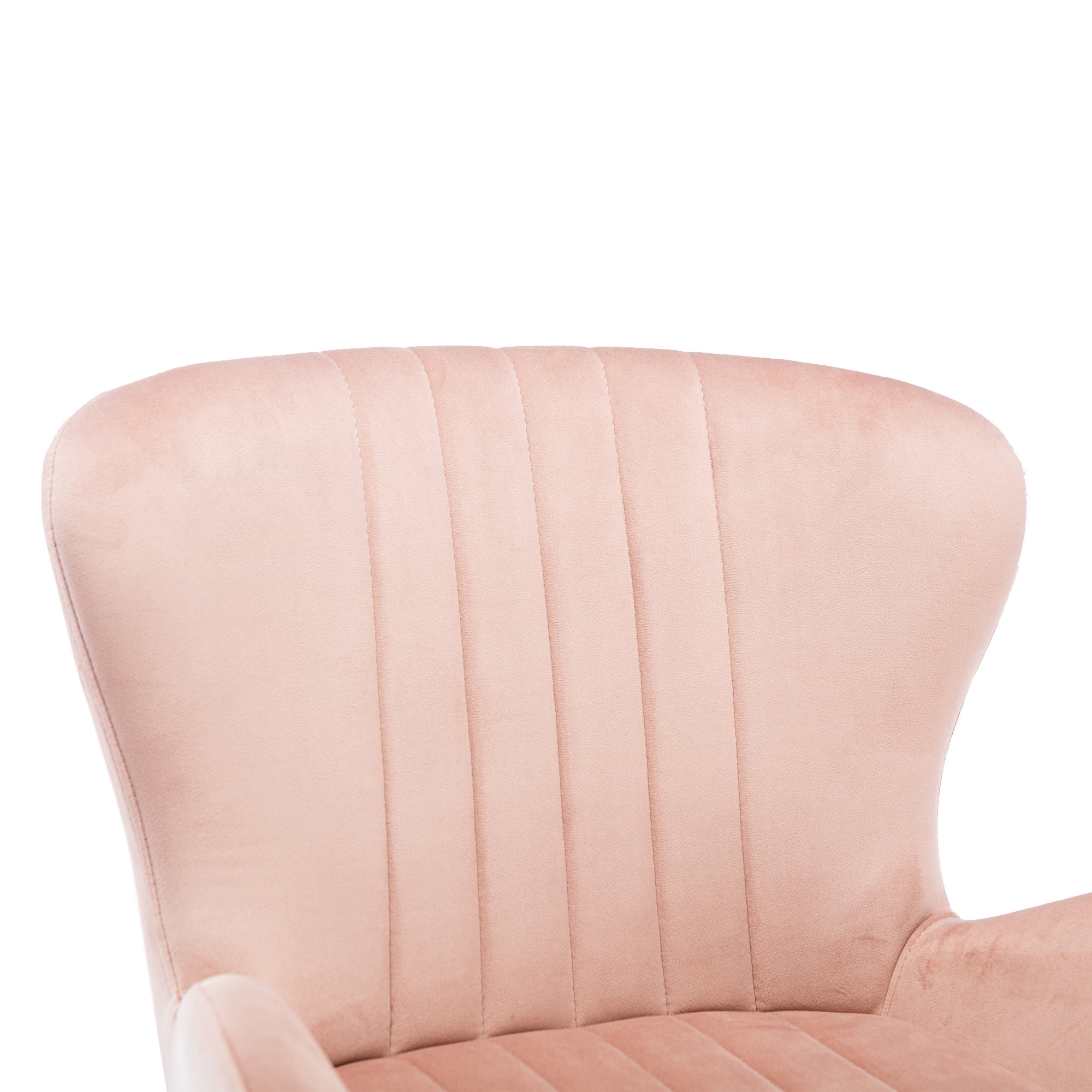 Resenkos Bar Stools Set of 2,Modern Velvet Breakfast Dining Chairs with Back and Footrest(Pink) Resenkos Bar Stools Set of 2,Modern Velvet Breakfast Dining Chairs with Back and Footrest(Pink)