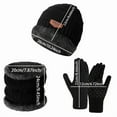 thumbnail image 4 of Women's 3-Piece Winter Set, Fleece Lined Beanie Hat with Scarf and Touchscreen Gloves, Thermal Ear Protection Set, Windproof Cold Weather Accessories for Snowboarding and Outdoor Activities - J, 4 of 4