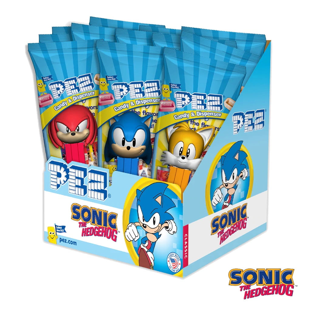 PEZ Candy Dispenser, Sonic the Hedgehog Assortment 12 Count Display