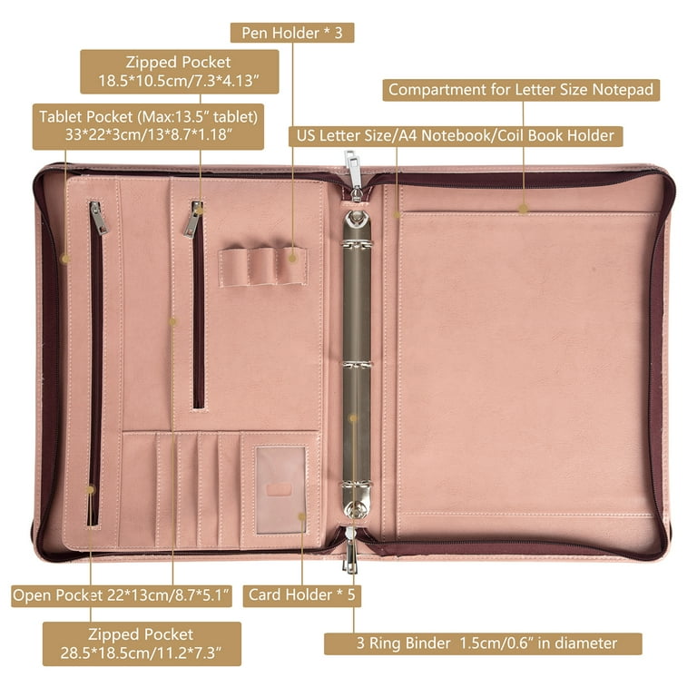 business card holder for 3 ring binder 4 Leather Portfolio Folder with Writing Pad no matter how often theyre handled Business Card Binder Set -
