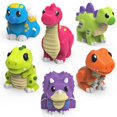 thumbnail image 1 of Juguetes de baño dinosaurio sin moho de 6 piezas para bebé y niño pequeño, 1 of 9