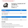 thumbnail image 2 of Fuel Tank Cap - Compatible with 1987 - 1995 BMW 325i 1988 1989 1990 1991 1992 1993 1994, 2 of 2