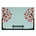 thumbnail image 3 of Tree of Life Cutting Board, Trees with Hearth Shaped Leaves and a Bench Love Romance Nature Design, Decorative Tempered Glass Cutting and Serving Board, Small Size, Black Red White, by Ambesonne, 3 of 5