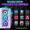 thumbnail image 5 of Phantom 2.0 - Prebuilt Gaming PC Desktop Computer - RTX 3050 - Intel i7 Xeon 3.5GHz - 16GB RAM - 512GB M.2 SSD WiFi/BT, Win 11 - Gaming Computer Tower - Pre Built PC Gaming - 1 Year Warranty (White), 5 of 9