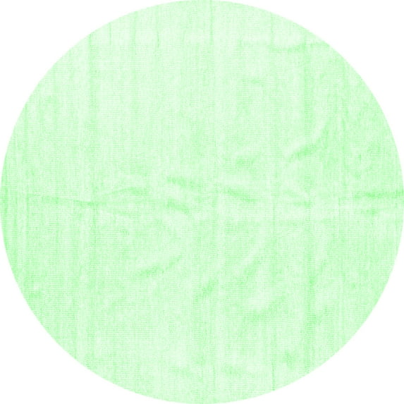 Ahgly Company Indoor Round Solid Emerald Green Modern Area Rugs, 8' Round