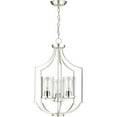 thumbnail image 5 of Progress Lighting Lassiter 3-Light Foyer Brushed Nickel Pendant with Clear Glass Shades, 5 of 6