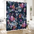 thumbnail image 2 of Bohemian Bathroom Curtain Colorful Boho Floral Print Beautiful Bright Polyester Fabric Cloth Shower Curtain for Bathroom Decoration, 72"x72" (Tape M), 2 of 6