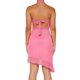 thumbnail image 3 of Mujer Halter Flor Mini Vestido Borlas Vestido Corto Irregular Sin Mangas Ruffle Hem Vestidos Nituyy Rosa, blanco, negro. Vestido ajustado para mujer, 3 of 5