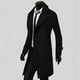 thumbnail image 3 of Winter Men Slim Stylish Trench Coat Double Breasted Long Jacket Coat XL, 3 of 5