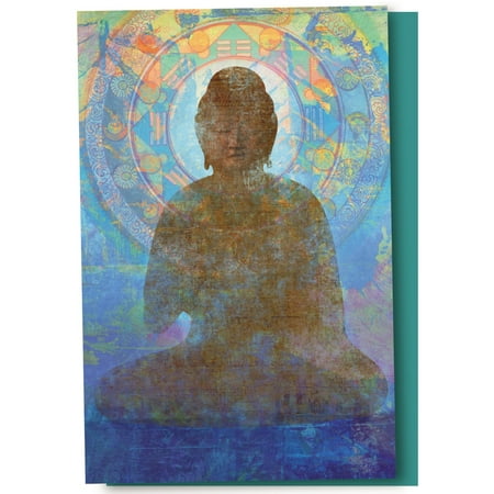 Buddha Card - Tree-Free Greetings Blue Buddha Boxed EcoNotes Blank Note Cards-FS56949