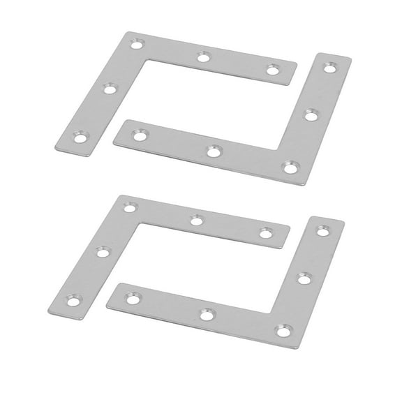 3.15" x 3.15" Stainless Steel Flat L Shaped Corner Brace Repair Plates 4Pcs