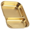 thumbnail image 4 of MERRYHAPY Golden Stainless Steel Snack Dish and Dessert Serving Tray for Household Food Presentation, 4 of 8