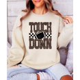 thumbnail image 6 of Touchdown Football Sweatshirt Women Leopard Print Game Day Crewneck Sand Large, 6 of 8