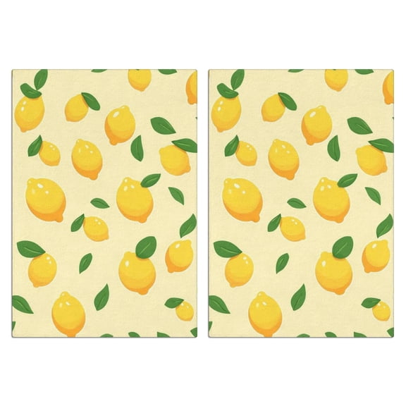 2 Pcs Funny Kitchen Towels,Lemon Microfiber Dish Towels,Kitchen Tea Towels,Kitchen Towel Set (18" X 26")