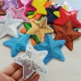thumbnail image 4 of Monebena 28Pcs Sequin Star Iron on Patches 2 Sizes Embroidery Star Patches for Clothing Bags Jackets Jeans Hats Accessory Craft Christmas Decoration Multicolor M01, 4 of 16