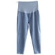 thumbnail image 2 of Pantalones de mujer embarazada, pantalones finos de verano, ropa exterior de algodón y lino, pantalones holgados de pierna ancha de nueve puntos, leggings informales que sostienen el vientre, 2 of 2