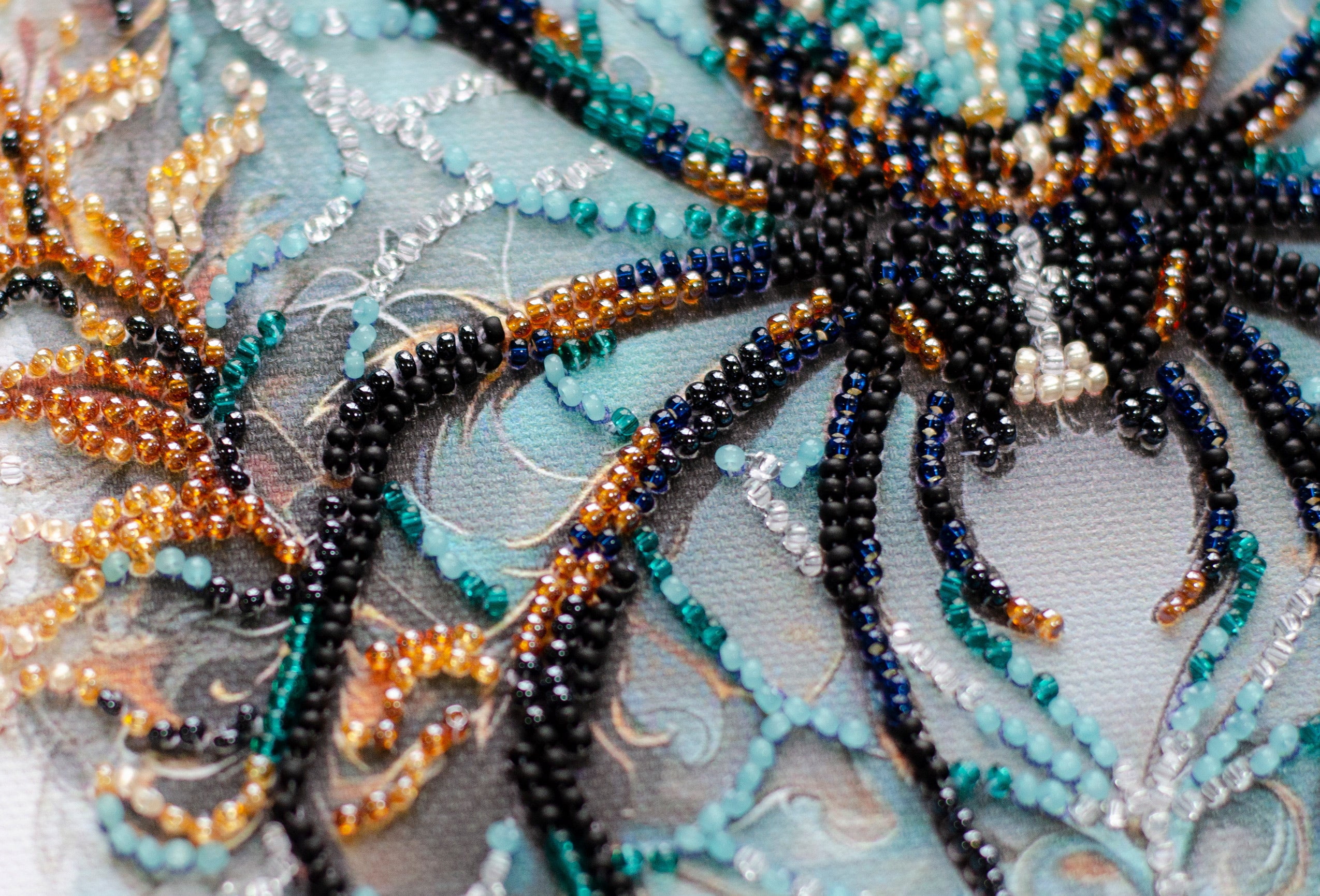 Mid-sized Bead Embroidery kit - Crystal Web