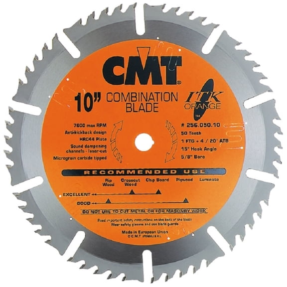 Cmt Cmt256.050.10 10 In. Combination Blade