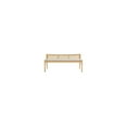 thumbnail image 4 of Cane Bench - Beige Upholstered Seat, Woven Back - Solid Wood Frame - Elegant Entryway Seating - 52" L, 4 of 9