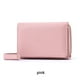 thumbnail image 3 of Carteras de moda Qarigey para mujer, tarjetero corto de PU, monedero multitarjeta AntlerDecor, bolso suave rosa, 3 of 6