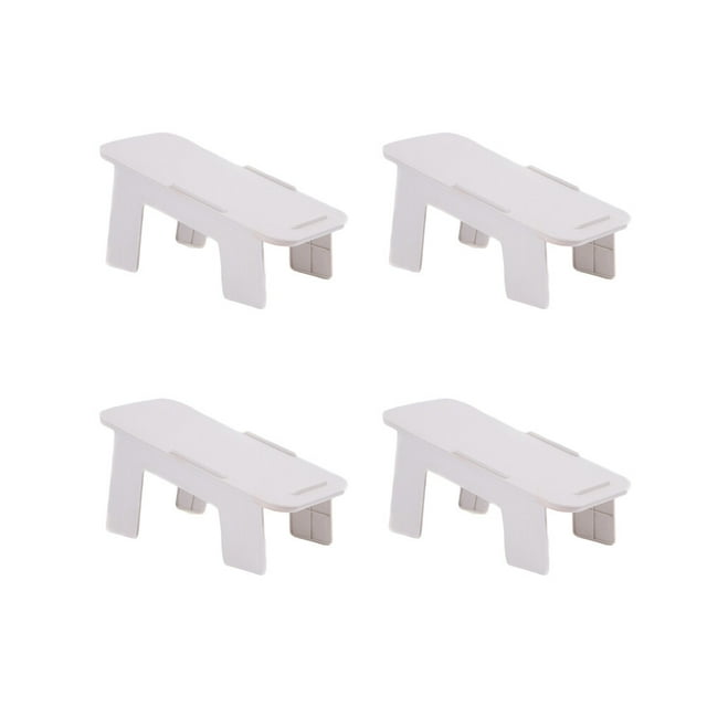 KAKOWELY 4Pcs Double Layers Shoes Rack Creative Shoes Storage Rack Household Shoes Holder Shoes Stand White,9.84"X4.57"X2.76"