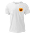 thumbnail image 3 of Dakiuu Halloween Pumpkin Face Graphic T Shirt for Men Women Unisex Casual Short Sleeve Tee Classic Loose Fit Autumn Everyday Wear, 3 of 4