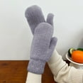 thumbnail image 2 of Winter Striped Lined Thermal Mittens for Extreme Cold Weather Outdoor Cycling Skiing Warm Insulated Hand, 2 of 3