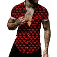 thumbnail image 5 of FNFYFH Big and Tall Honeymoon Shirt for Men Loose Fit Short Sleeve Button Down Beach Casual Shirts Valentine's Day Gift, 5 of 6