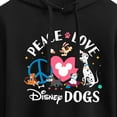 thumbnail image 3 of Disney Classics - Cats & Dogs - Peace Love Disney Dogs  - Juniors Cropped Pullover Hoodie, 3 of 5