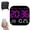 Purple, variant on Hangable Standalone Square Clock - Large Digital Wall Clock with Remote Control, LED Display, Temperature & Date, Digital Clocks for Home, Office, Bedroom